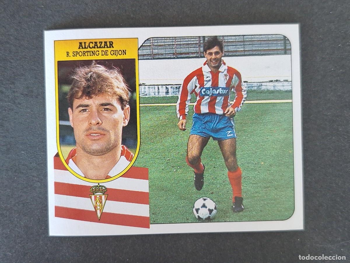 Cromos de f&uacute;tbol: L3 ALCAZAR SPORTING DE GIJON LIGA ESTE 1991 1992 91 92 CARTON SIN PEGAR NUNCA PEGADO