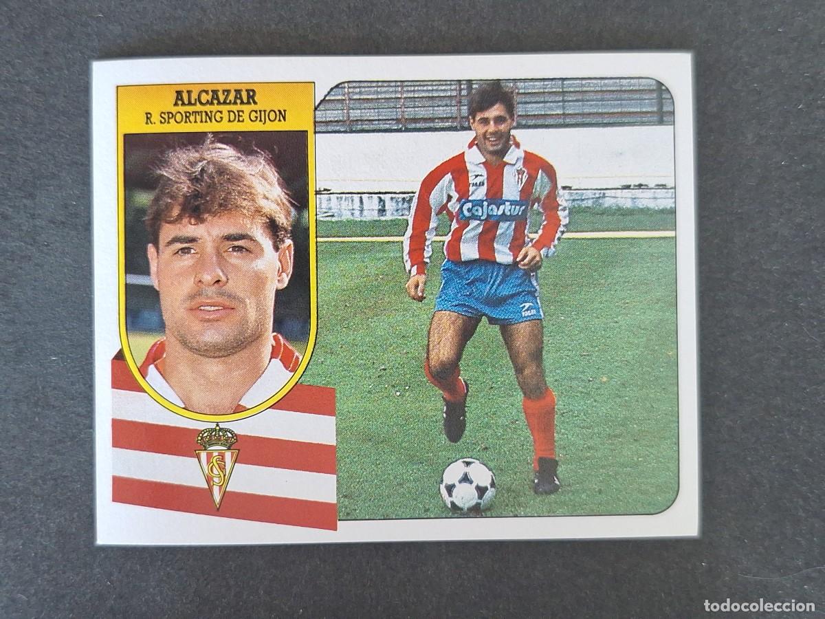 Cromos de f&uacute;tbol: L3 ALCAZAR SPORTING DE GIJON LIGA ESTE 1991 1992 91 92 CARTON SIN PEGAR NUNCA PEGADO