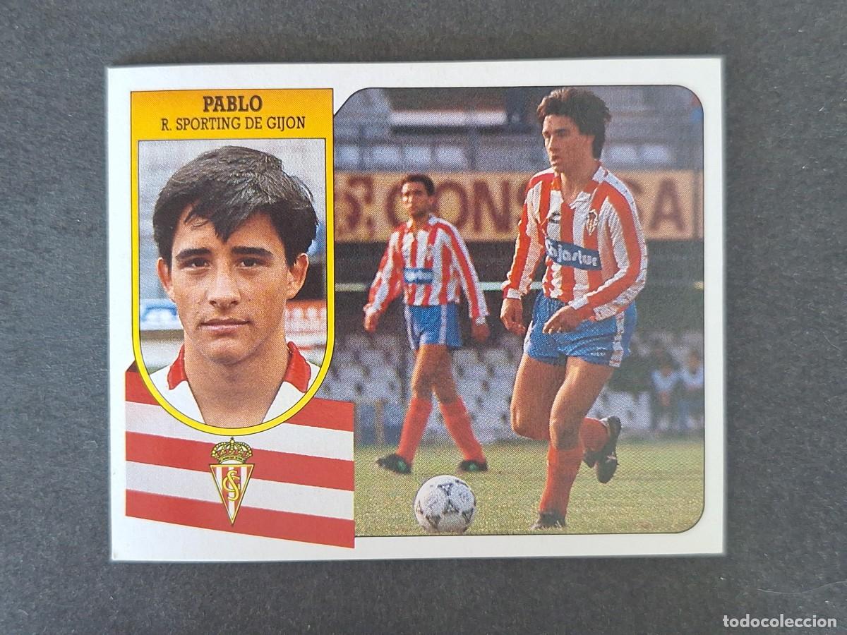Cromos de f&uacute;tbol: L3 PABLO SPORTING DE GIJON LIGA ESTE 1991 1992 91 92 CARTON SIN PEGAR NUNCA PEGADO