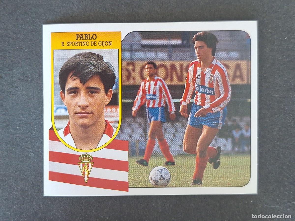 Cromos de f&uacute;tbol: L3 PABLO SPORTING DE GIJON LIGA ESTE 1991 1992 91 92 CARTON SIN PEGAR NUNCA PEGADO
