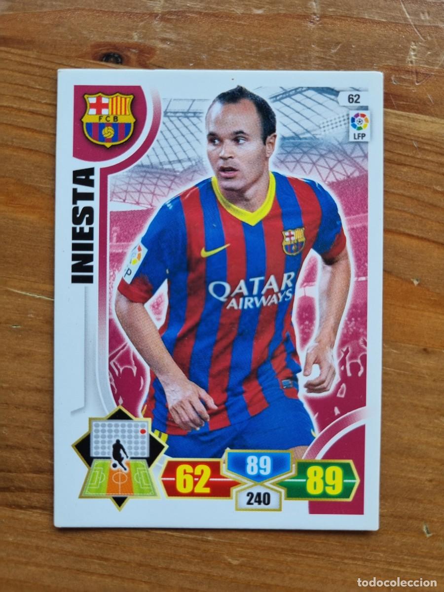 Cromos de f&uacute;tbol: 62 INIESTA (FC Barcelona). Liga 2013 2014 13 14 Adrenalyn XL