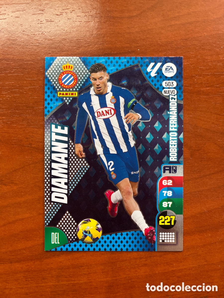 Cromos de f&uacute;tbol: ROBERTO FERNANDEZ 503 NUEVO DIAMANTE ESPANYOL ADRENALYN XL CROMO LIGA 24 25 2024 2025 PANINI