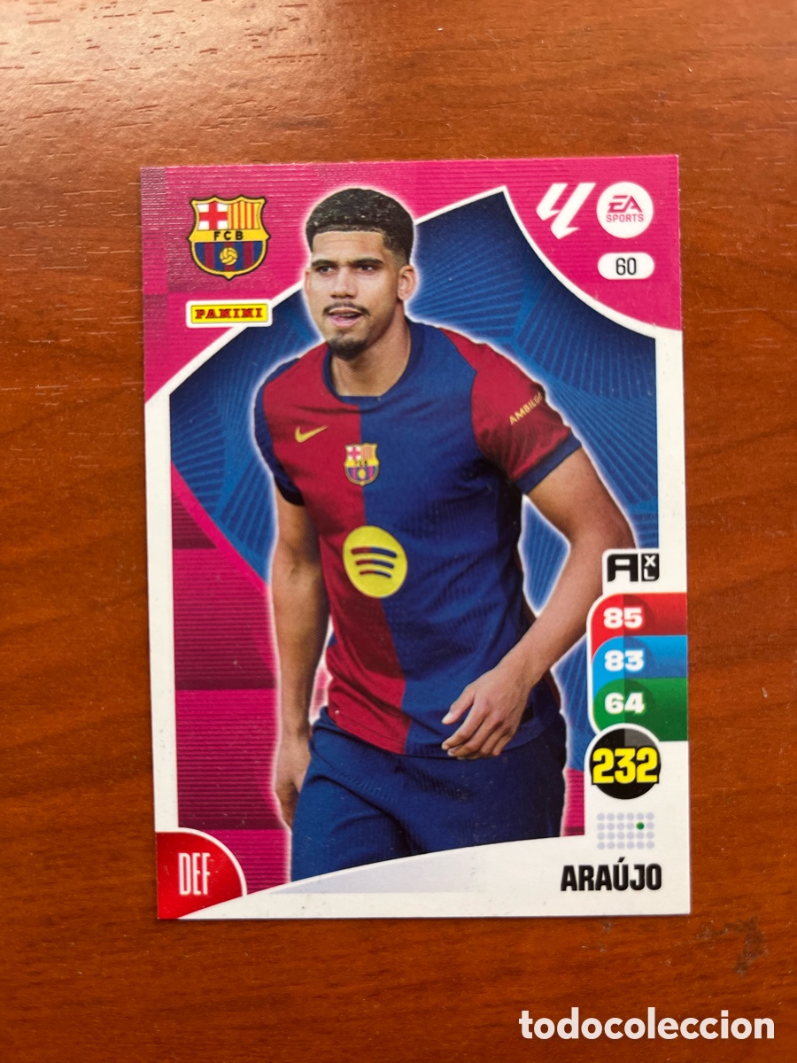 Cromos de f&uacute;tbol: ARAUJO N&ordm; 60 FCB BARCELONA ADRENALYN XL 2024 2025LA LIGA CARD 24 25 PANINI