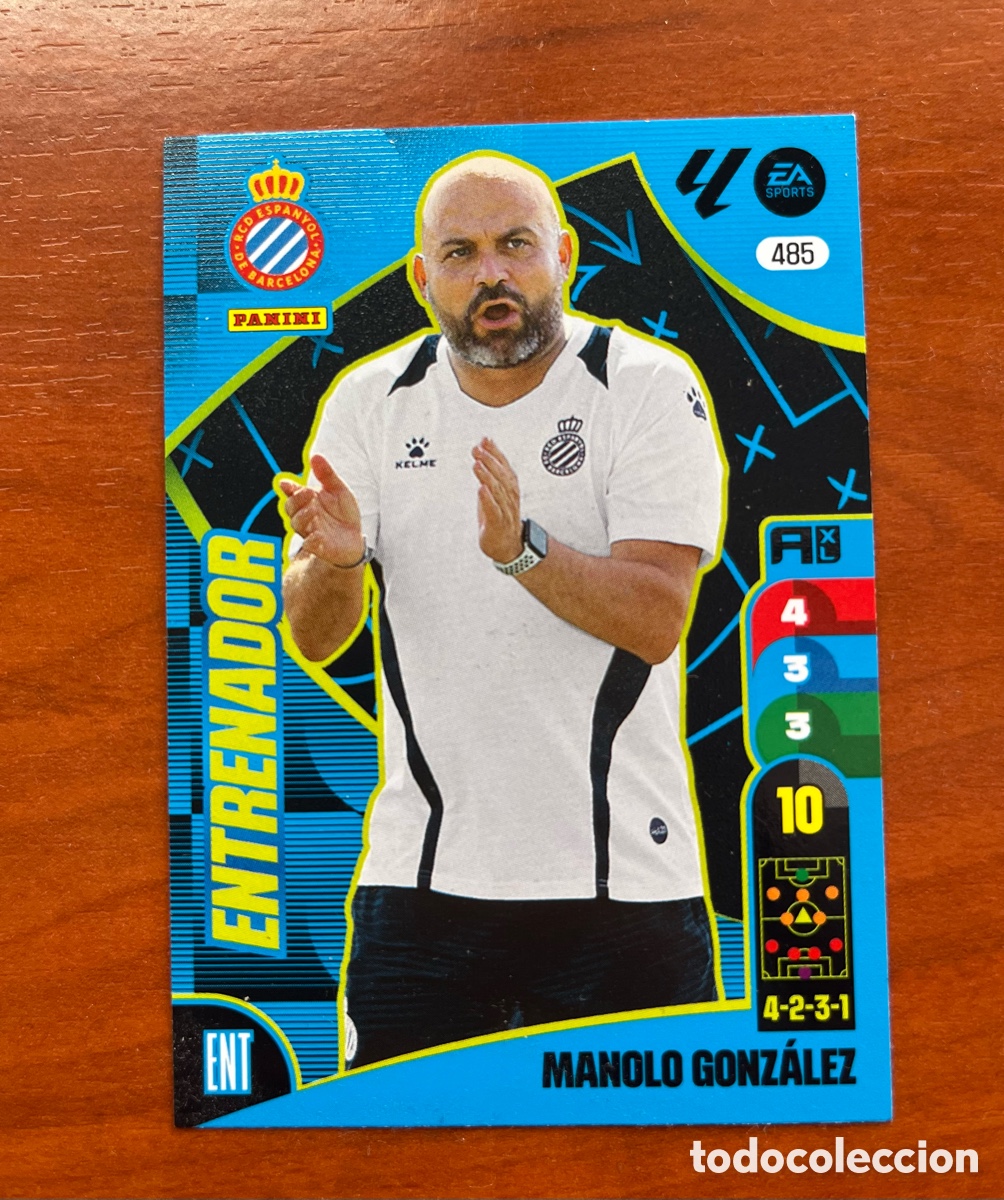 Cromos de f&uacute;tbol: 485 MANOLO GONZALEZ ESPANYOL ENTRENADOR ADRENALYN XL 2024 2025LA LIGA CARD 24 25 PANINI
