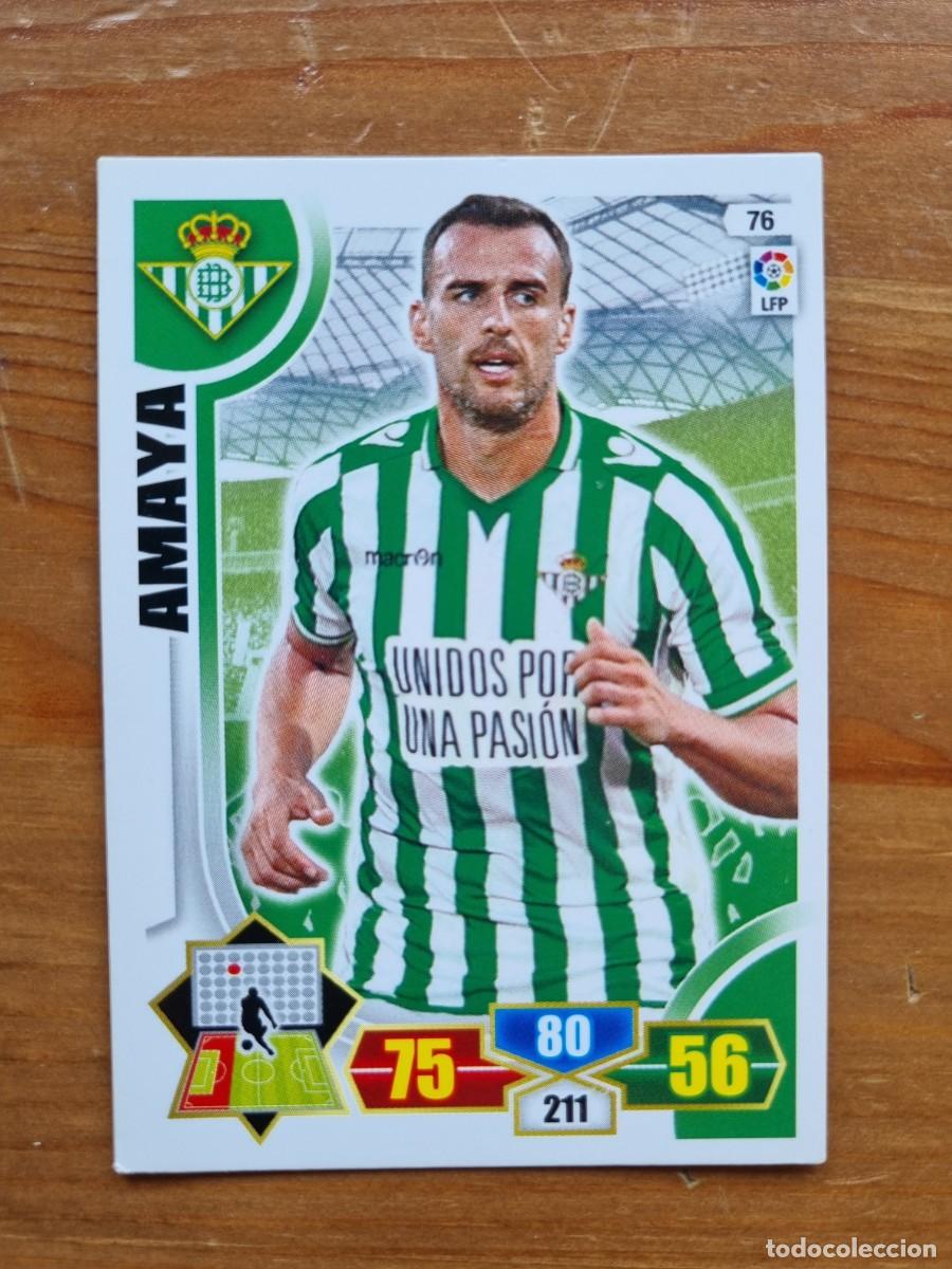 Cromos de f&uacute;tbol: 76 AMAYA (Real Betis). Liga 2013 2014 13 14 Adrenalyn XL