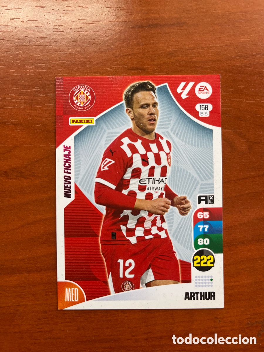 Cromos de f&uacute;tbol: 156 BIS ARTHUR NUEVO FICHAJE GIRONA ADRENALYN XL 2024 2025LA LIGA CARD 24 25 PANINI