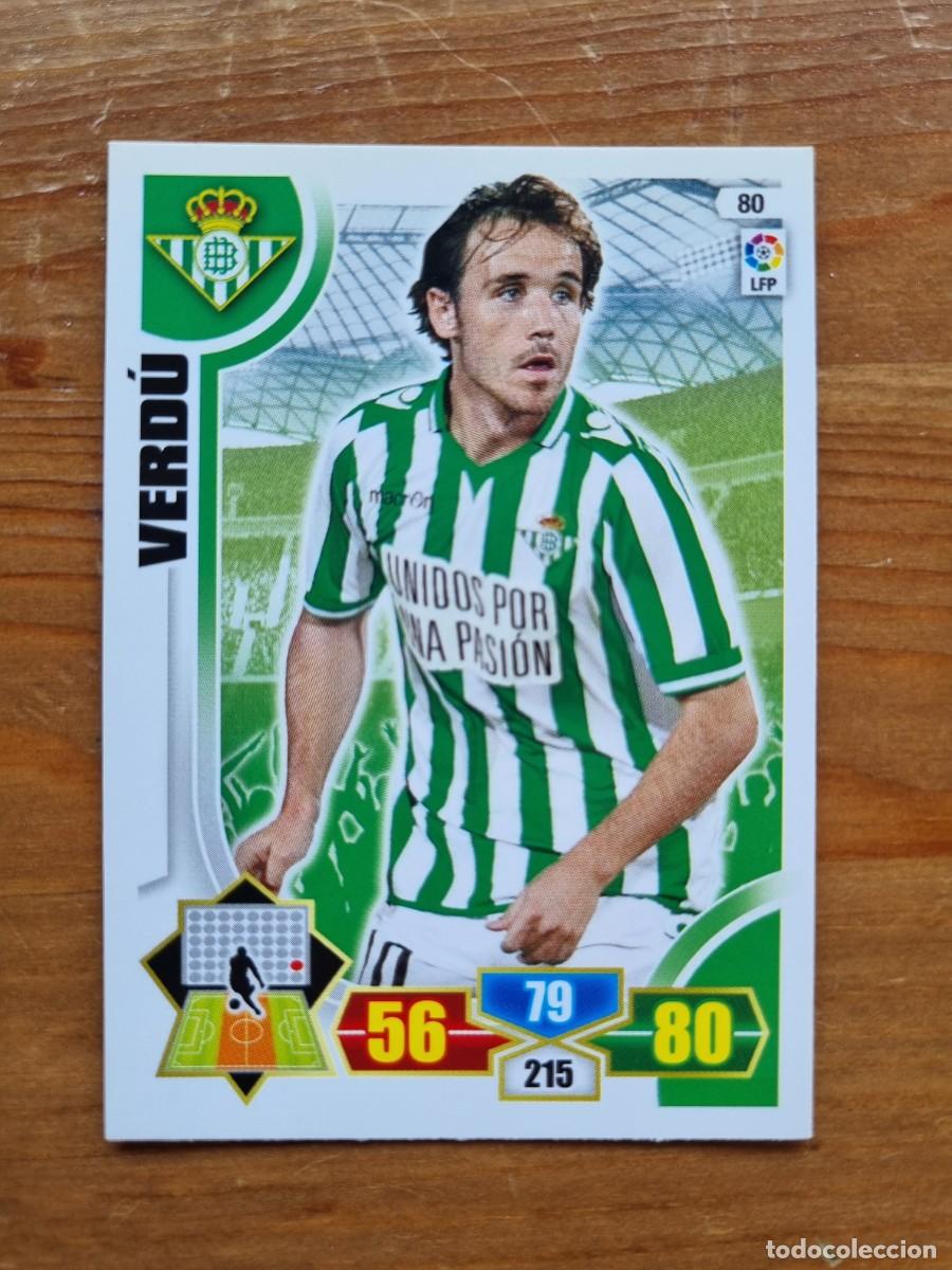 Cromos de f&uacute;tbol: 80 VERD&Uacute; (Real Betis). Liga 2013 2014 13 14 Adrenalyn XL