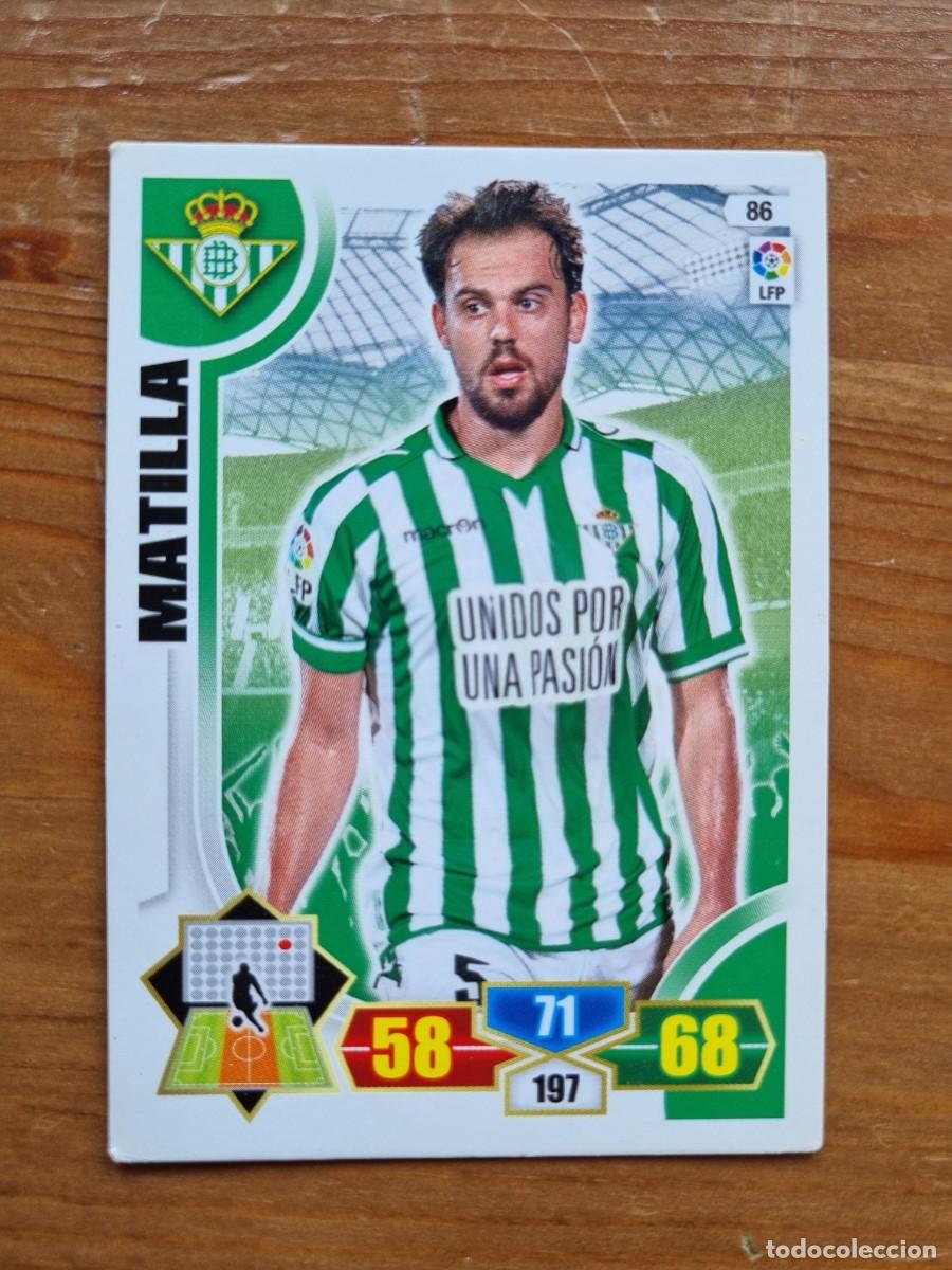 Cromos de f&uacute;tbol: 86 MATILLA (Real Betis). Liga 2013 2014 13 14 Adrenalyn XL