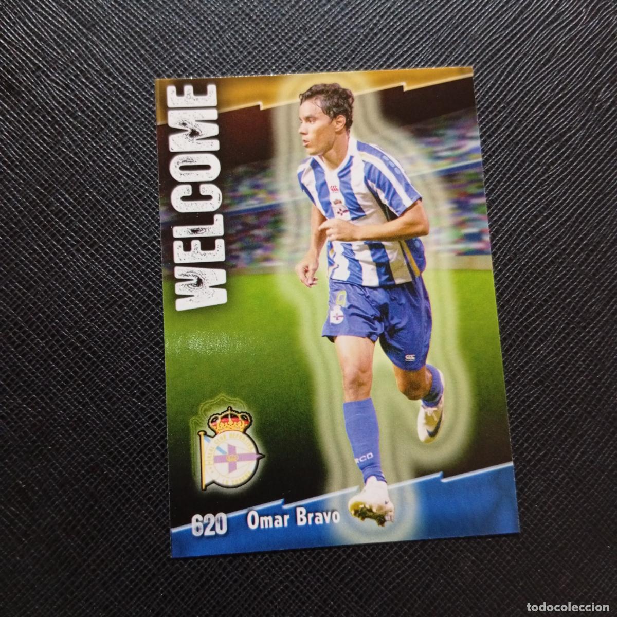 Cromos de f&uacute;tbol: 620 OMAR BRAVO DEPORTIVO MUNDICROMO QUIZ GAME 2008 2009 FUTBOL 08 09 - A212 PG7 MATE