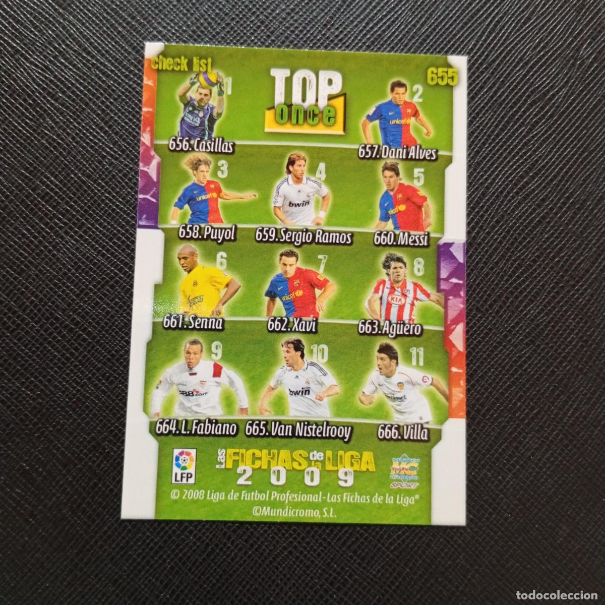 Cromos de f&uacute;tbol: 655 TOP 11 MESSI MUNDICROMO QUIZ GAME 2008 2009 FUTBOL 08 09 - A212 PG11 FICHAJE
