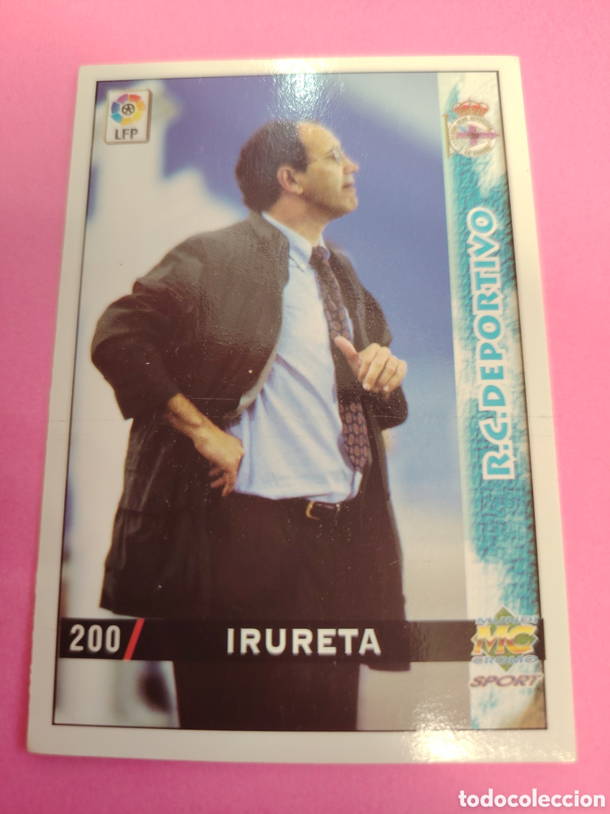 Cromos de f&uacute;tbol: DEPORTIVO-N&deg;200-IRURETA-MUNDICROMO FICHAS DE LA LIGA 1998 1999 98 99