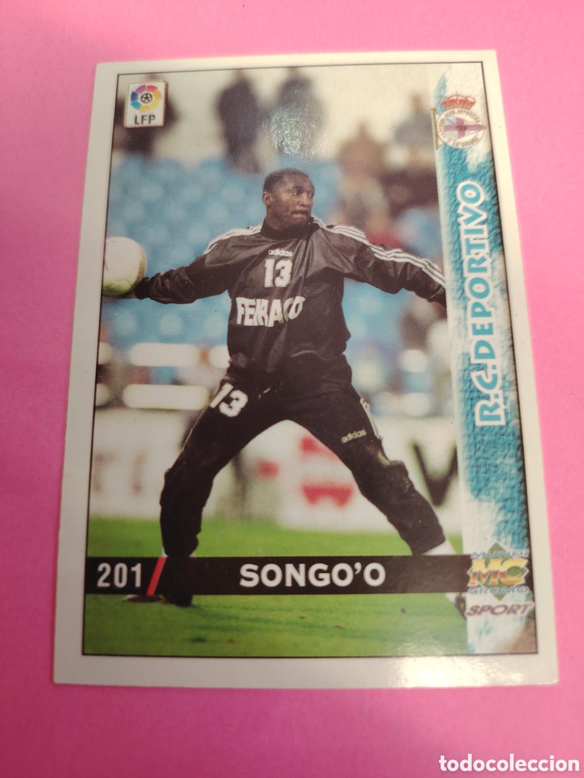 Cromos de f&uacute;tbol: DEPORTIVO-N&deg;201-SONGO'O-MUNDICROMO FICHAS DE LA LIGA 1998 1999 98 99