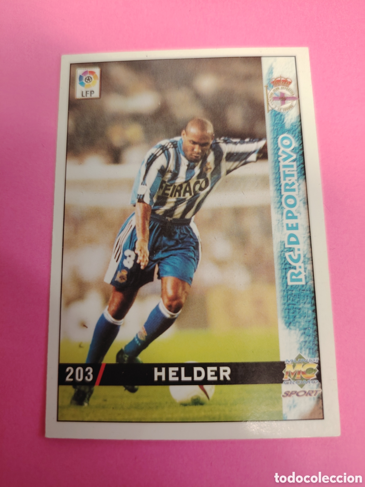 Cromos de f&uacute;tbol: DEPORTIVO-N&deg;203-HELDER-MUNDICROMO FICHAS DE LA LIGA 1998 1999 98 99