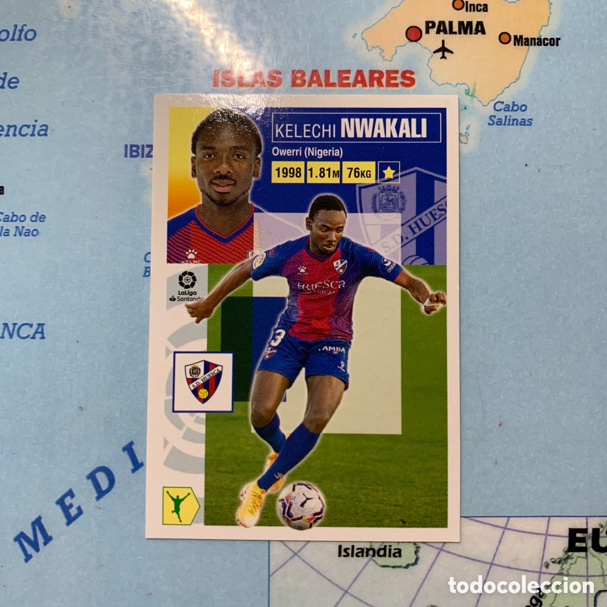 Fu&szlig;ball-Sticker: Nwakali coloca n&uacute;mero 17Bis cromo liga este 20-21 2020-2021