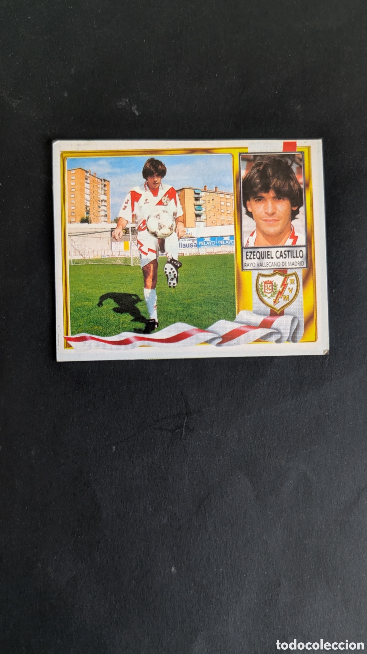 Cartes &agrave; collectionner de Football: EZEQUIEL CASTILLO RAYO VALLECANO FICHAJE 26 LIGA ESTE 1995/96 95 96 RECORTADO