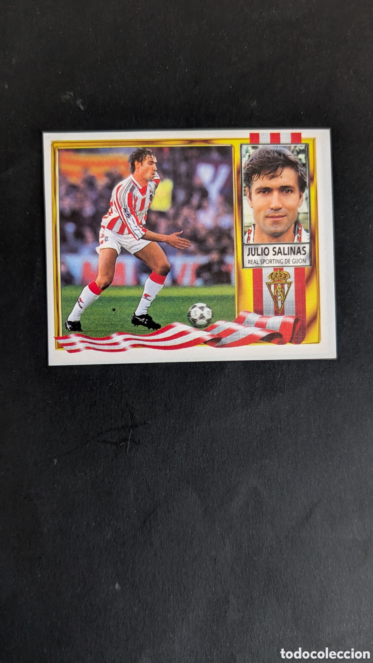 Football Stickers: JULIO SALINAS SPORTING GIJON FICHAJE 29 LIGA ESTE 1995/96 95 96 RECORTADO