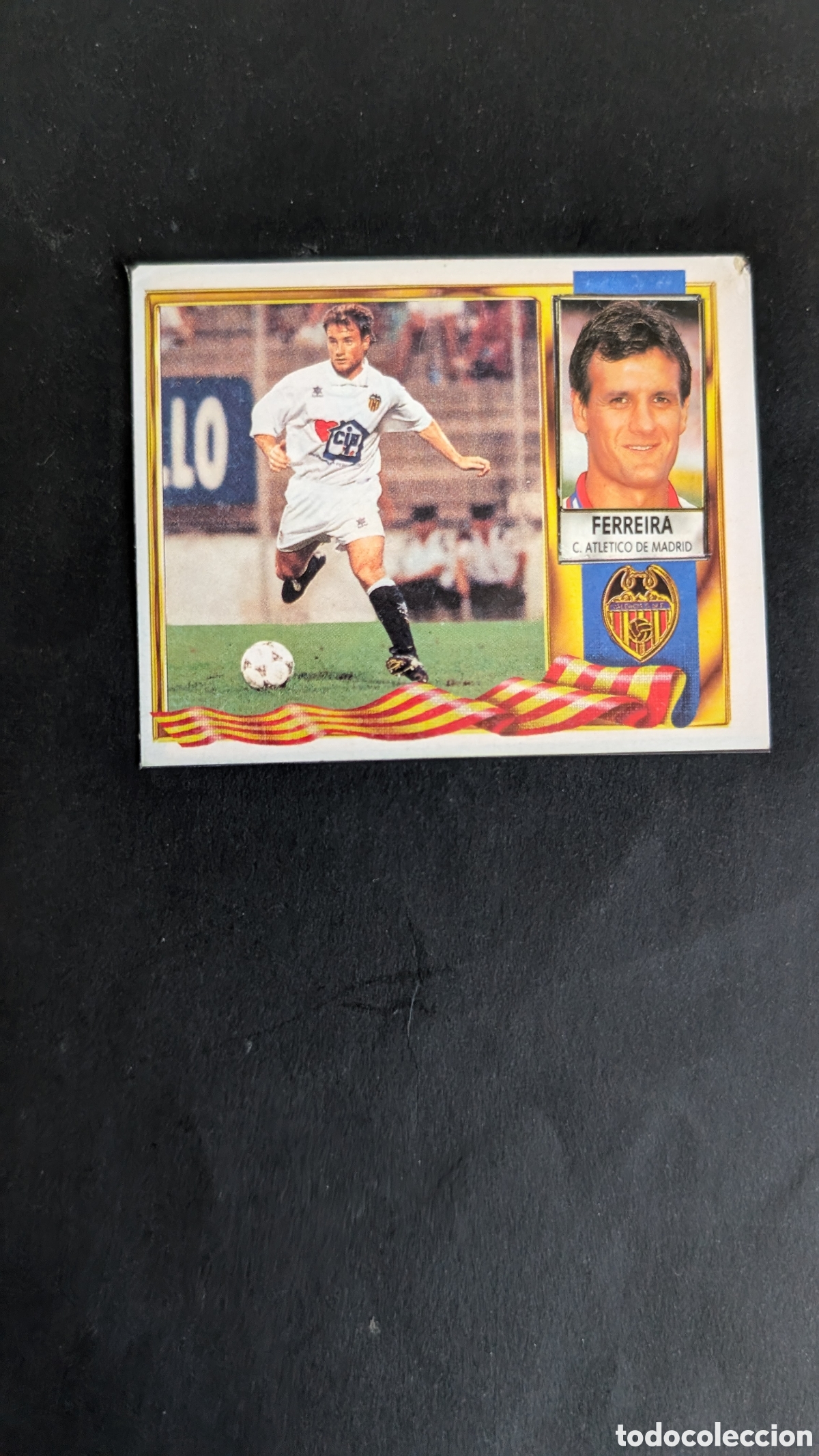Fu&szlig;ball-Sticker: FERREIRA VALENCIA FICHAJE 32 LIGA ESTE 1995/96 95 96 RECORTADO