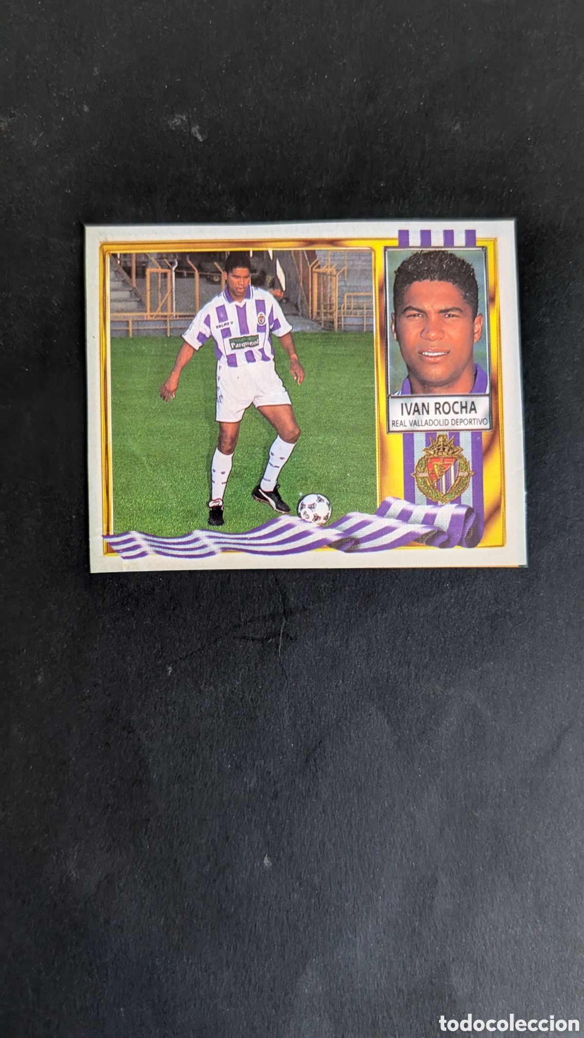 Fu&szlig;ball-Sticker: IVAN ROCHA VALLADOLID FICHAJE 34 LIGA ESTE 1995/96 95 96 RECORTADO