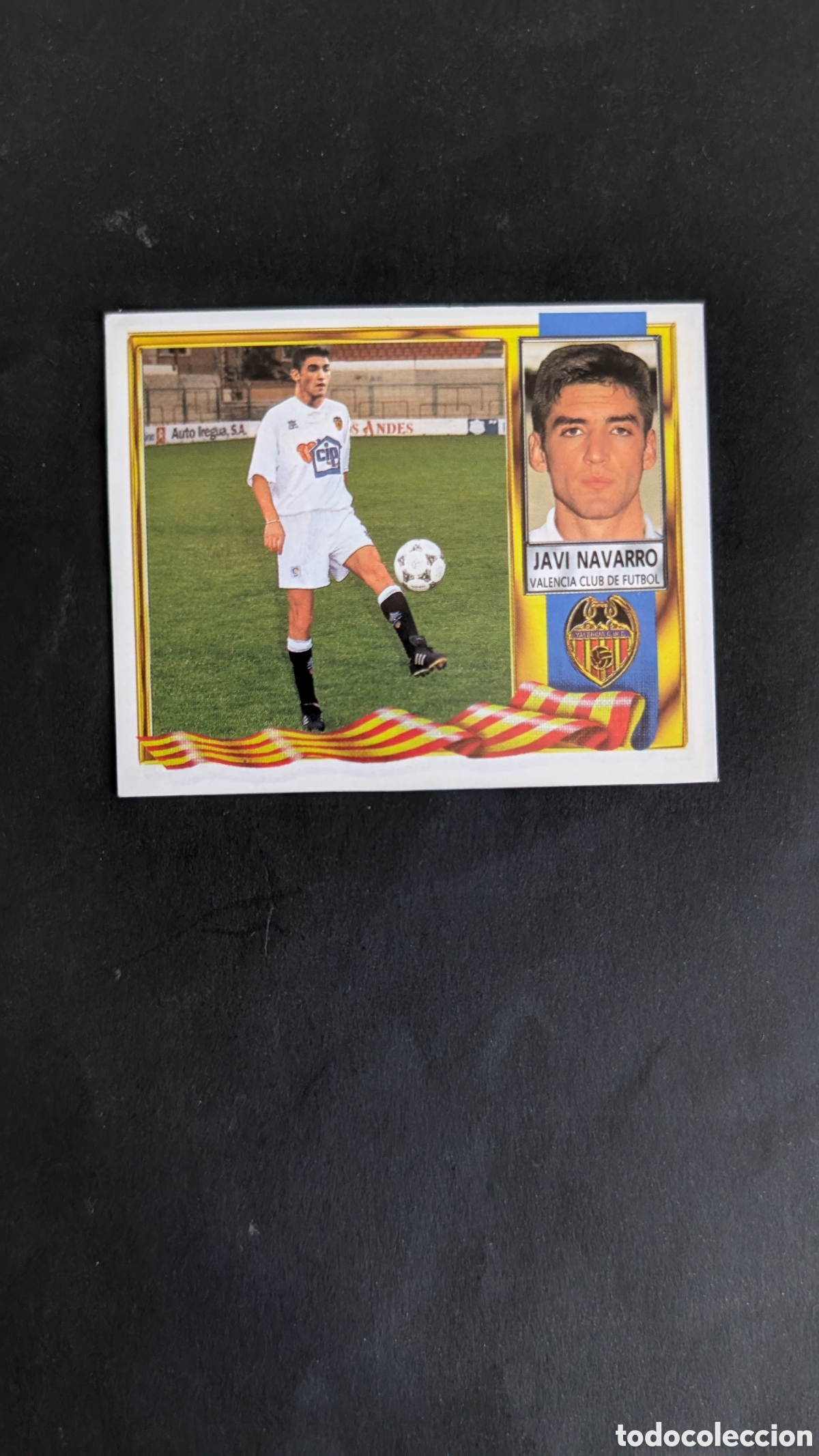 Cartes &agrave; collectionner de Football: JAVI NAVARRO VERSION VALENCIA COLOCA LIGA ESTE 1995/96 95 96 RECORTADO