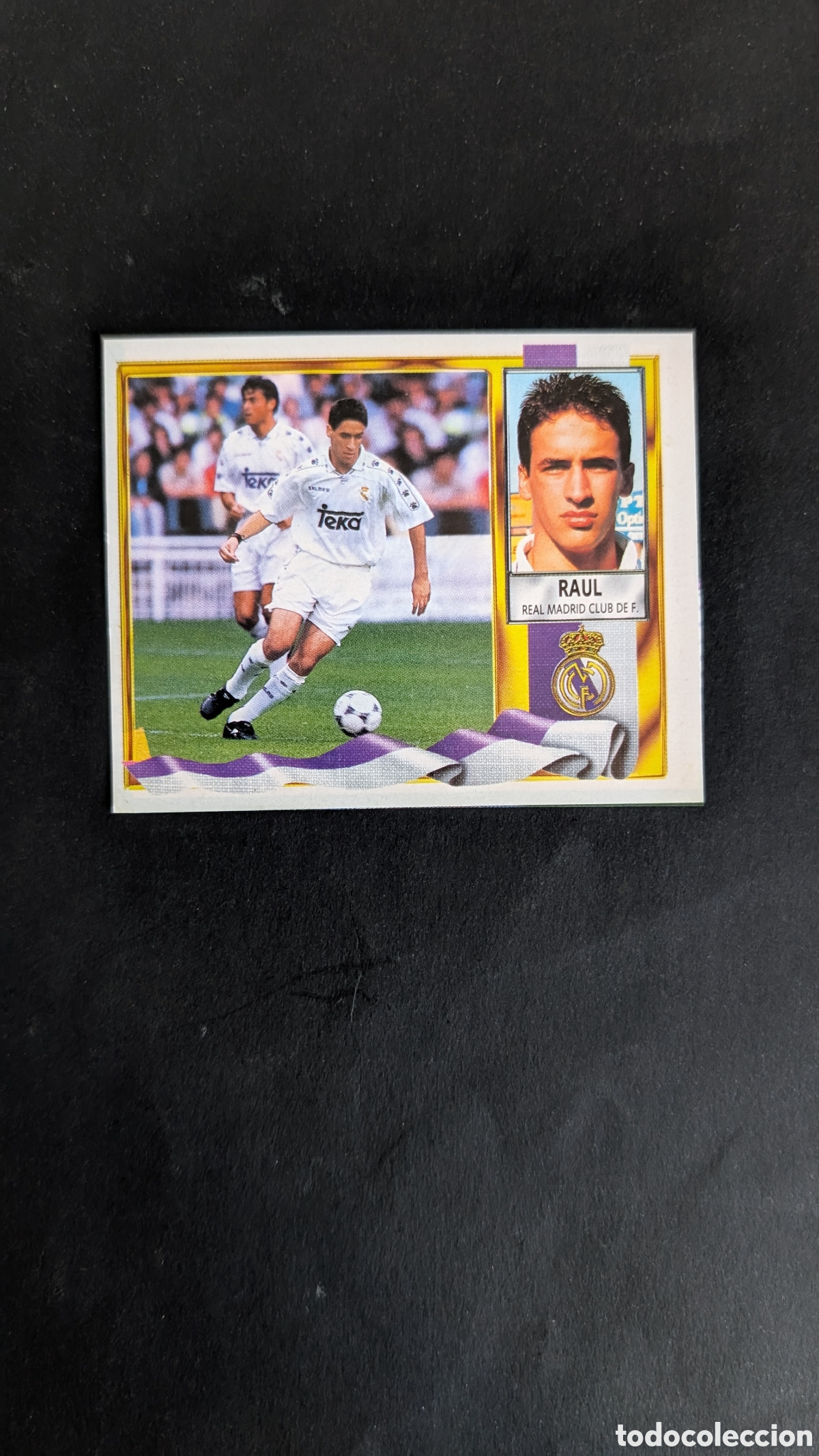 Cartes &agrave; collectionner de Football: RAUL REAL MADRID ROOKIE LIGA ESTE 1995/96 95 96 RECORTADO