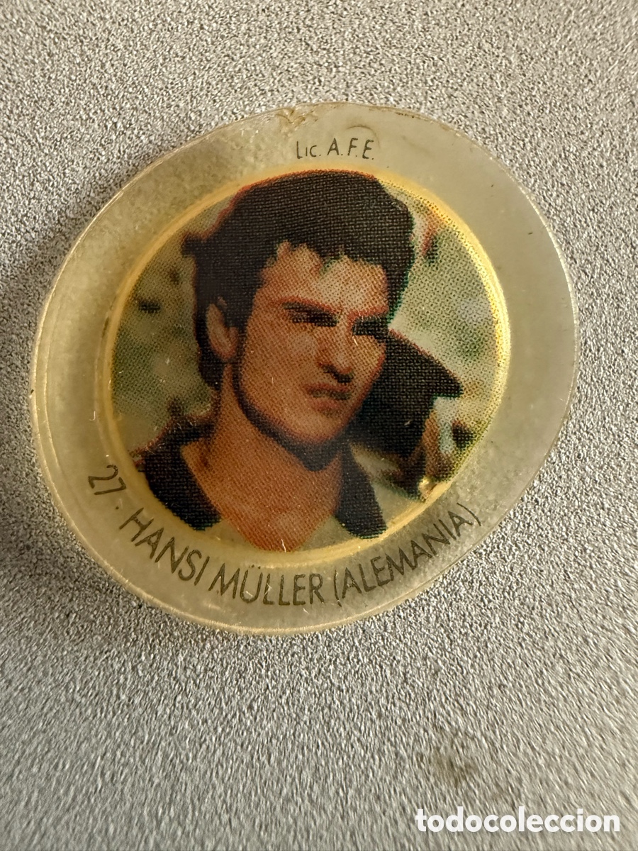 Cromos de f&uacute;tbol: Cromo Chapa. COCA COLA. MULLER ( Alemania). MUNDIAL 82