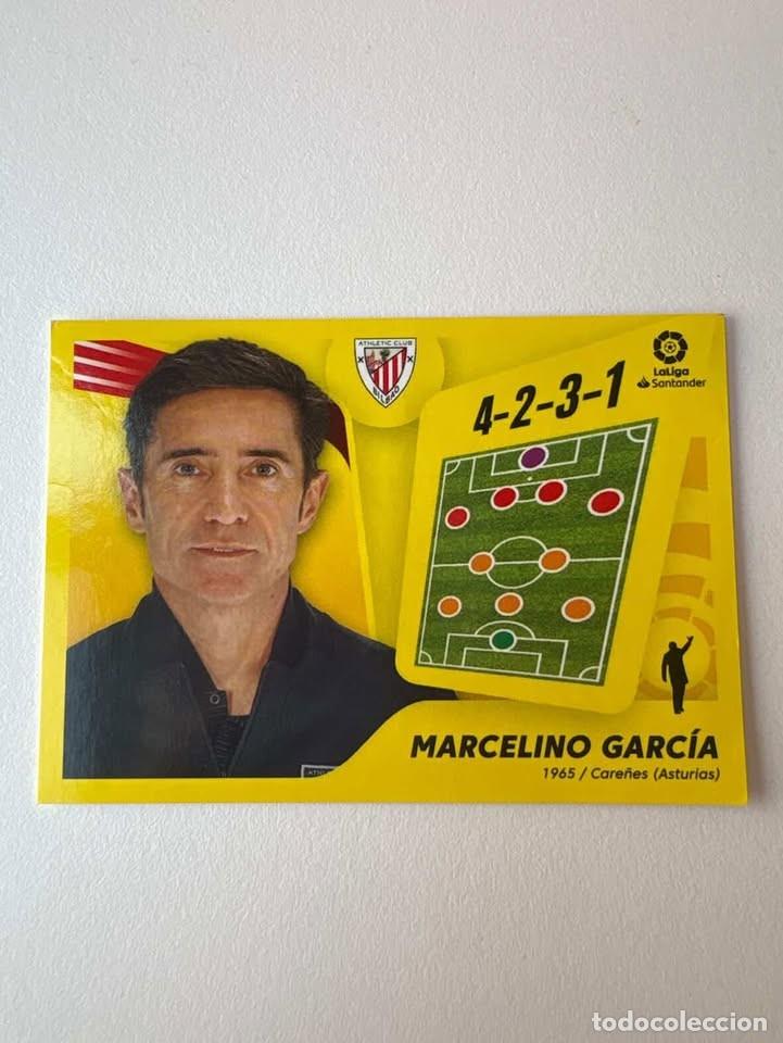 Cromos de f&uacute;tbol: Cromo Marcelino Garc&iacute;a Athletic Club de Bilbao Entrenador 2 Liga Este 2021-22