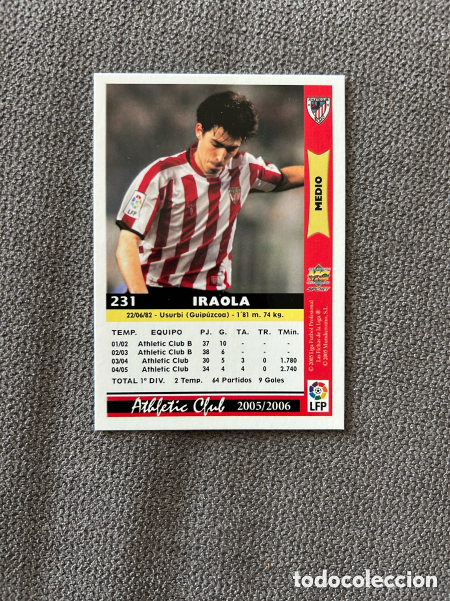 Cromos de f&uacute;tbol: Iraola corregido 231 05 06 2005 2006 Mundicromo