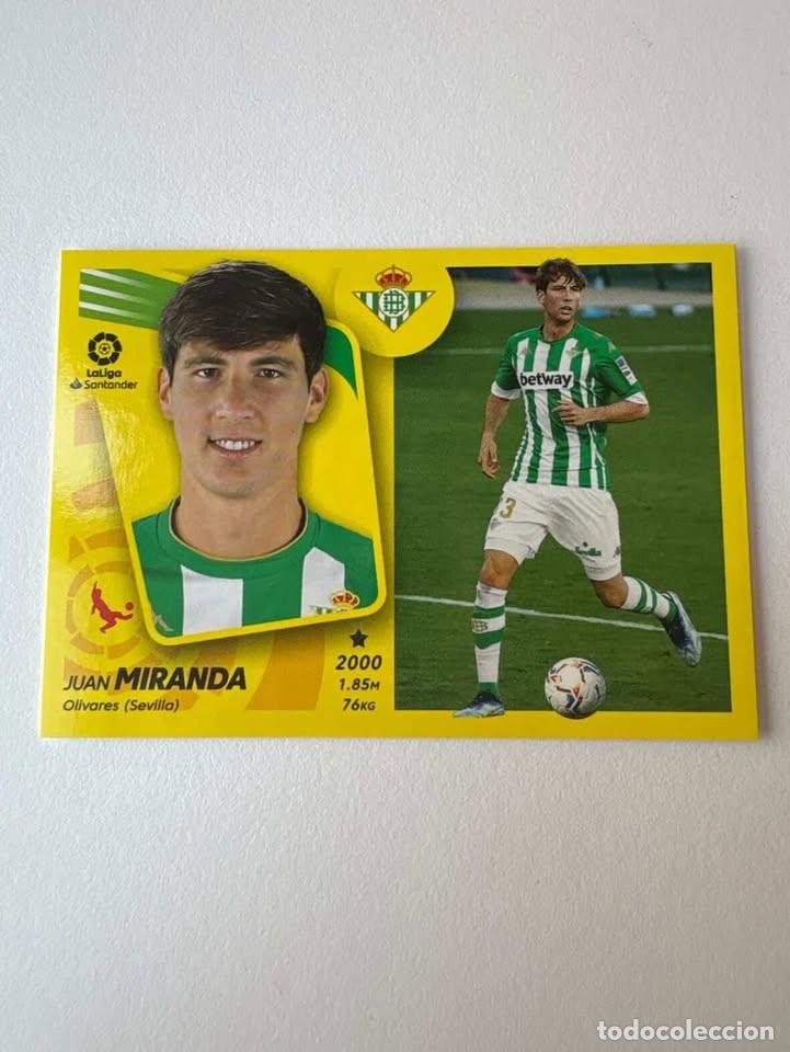 Cromos de f&uacute;tbol: Cromo Juan Miranda Betis 11A Liga Este 2021-22