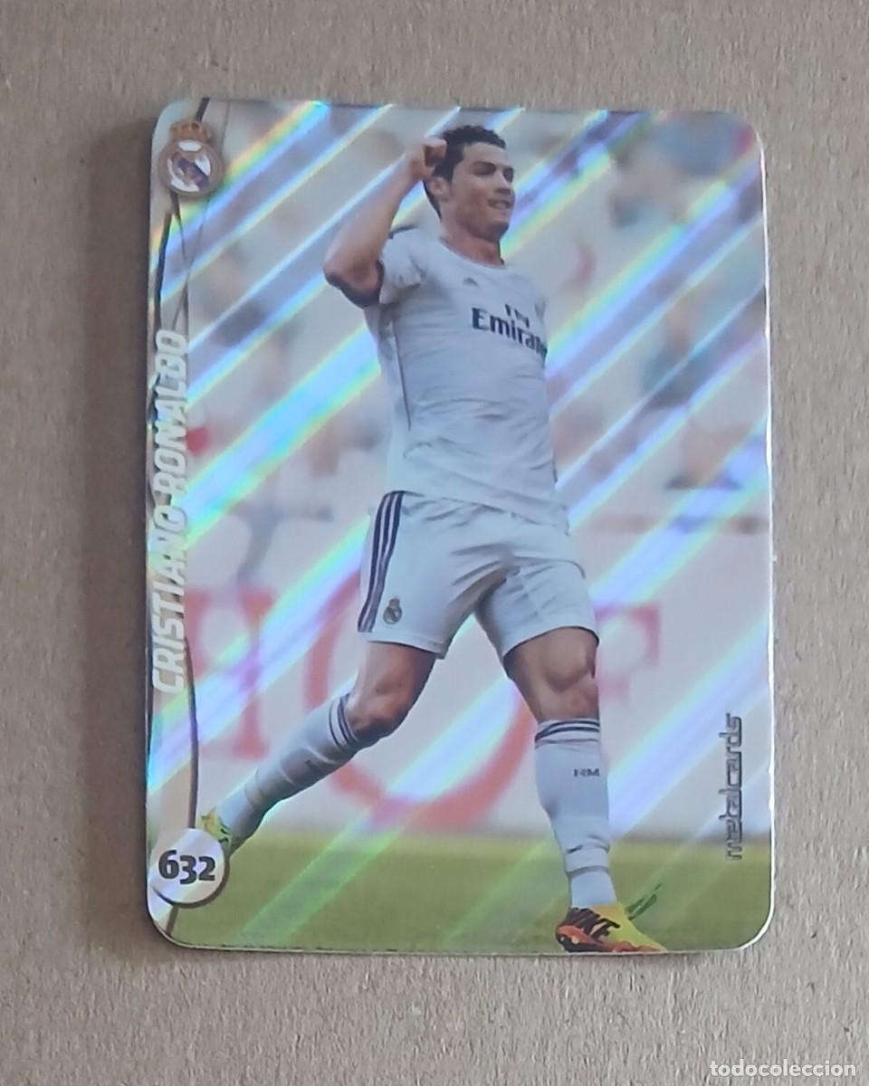 Cromos de f&uacute;tbol: CROMO n&ordm; 632 CRISTIANO RONALDO REAL MADRID RAYAS DIAGONALES MUNDICROMO 2014-2015. Nuevo.
