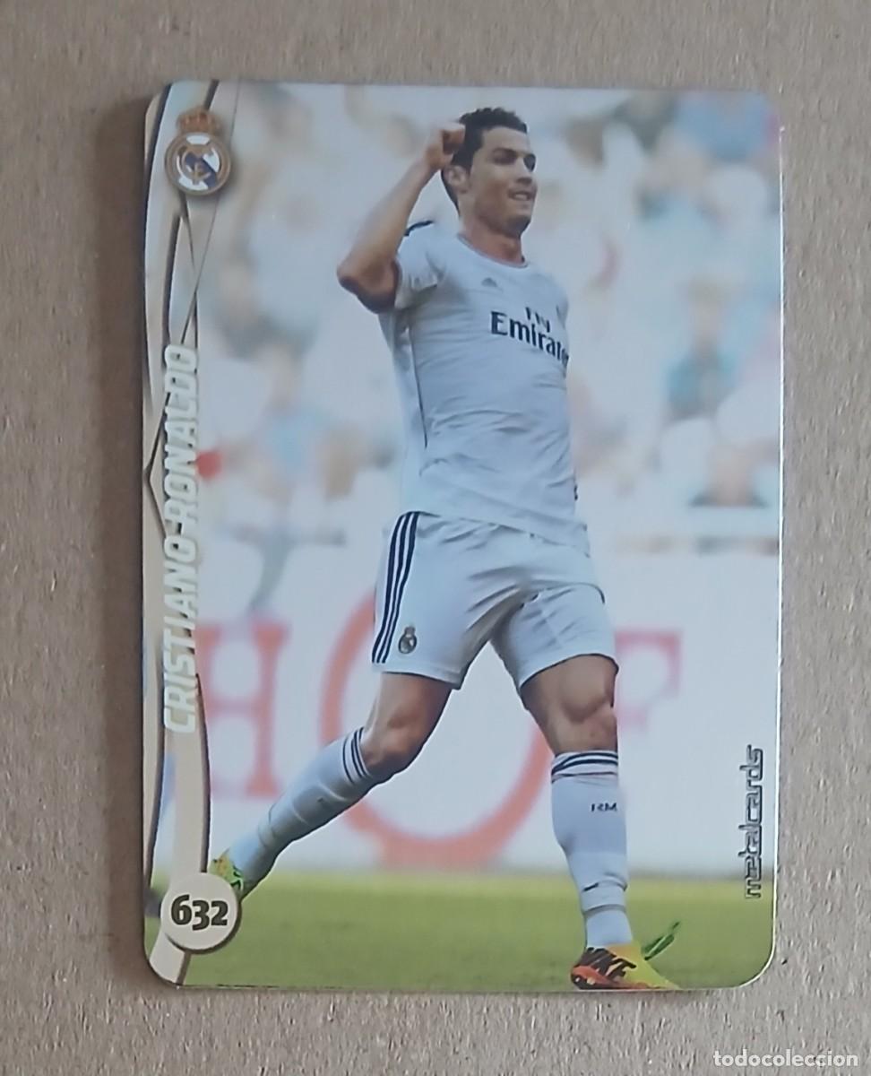 Cromos de f&uacute;tbol: CROMO n&ordm; 632 CRISTIANO RONALDO REAL MADRID BRILLO LISO MUNDICROMO 2014-2015. Nuevo.