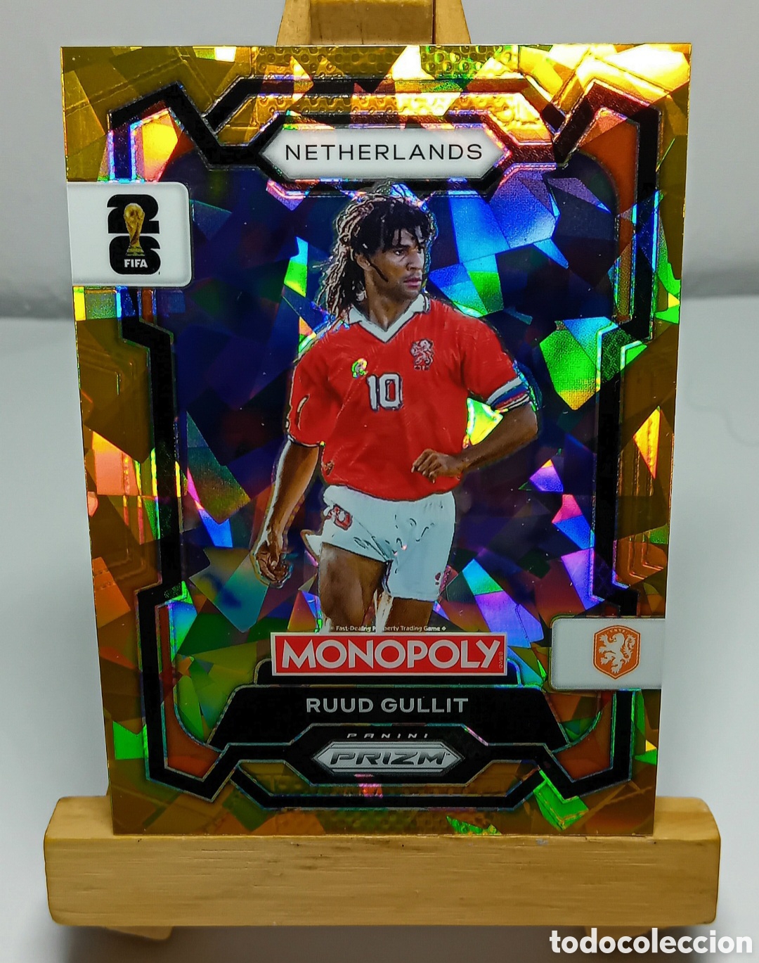 Cromos de f&uacute;tbol: RUUD GULLIT 2026 HOLANDA GOLD CRACKED ICE MONOPOLY PRIZM PANINI.