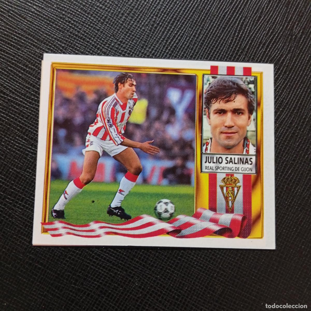 Cromos de f&uacute;tbol: JULIO SALINAS SPORTING GIJON ESTE 1995 1996 CROMO FUTBOL 95 96 - RECORTADO - A76 PG6 FICHAJE 29