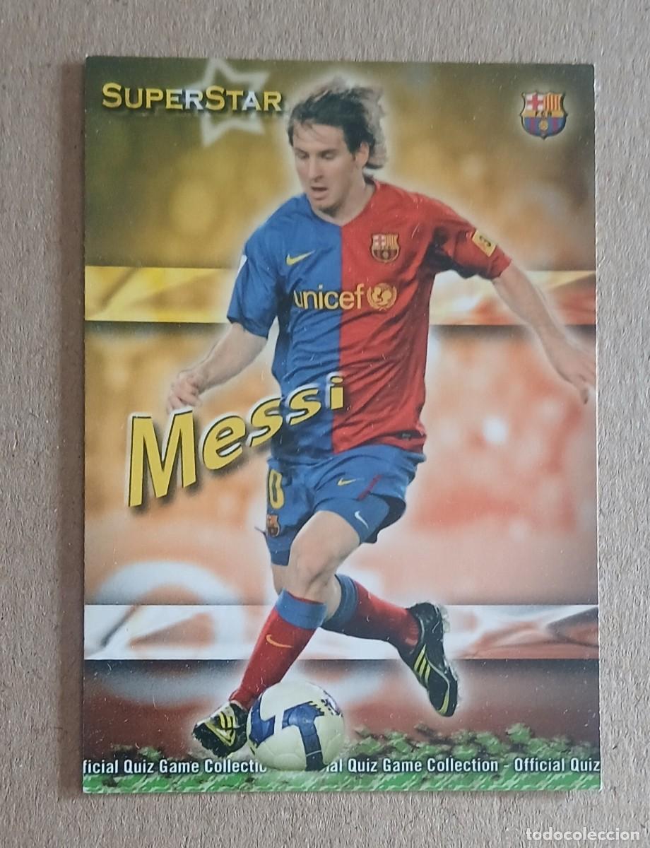 Cromos de f&uacute;tbol: CROMO n&ordm; 27 MESSI BARCELONA MATE SUPERSTAR MUNDICROMO 2009-2010. Nuevo.