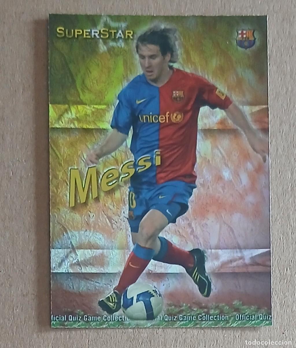 Cromos de f&uacute;tbol: CROMO n&ordm; 27 MESSI BARCELONA JASPEADO SUPERSTAR MUNDICROMO 2009-2010. Nuevo.