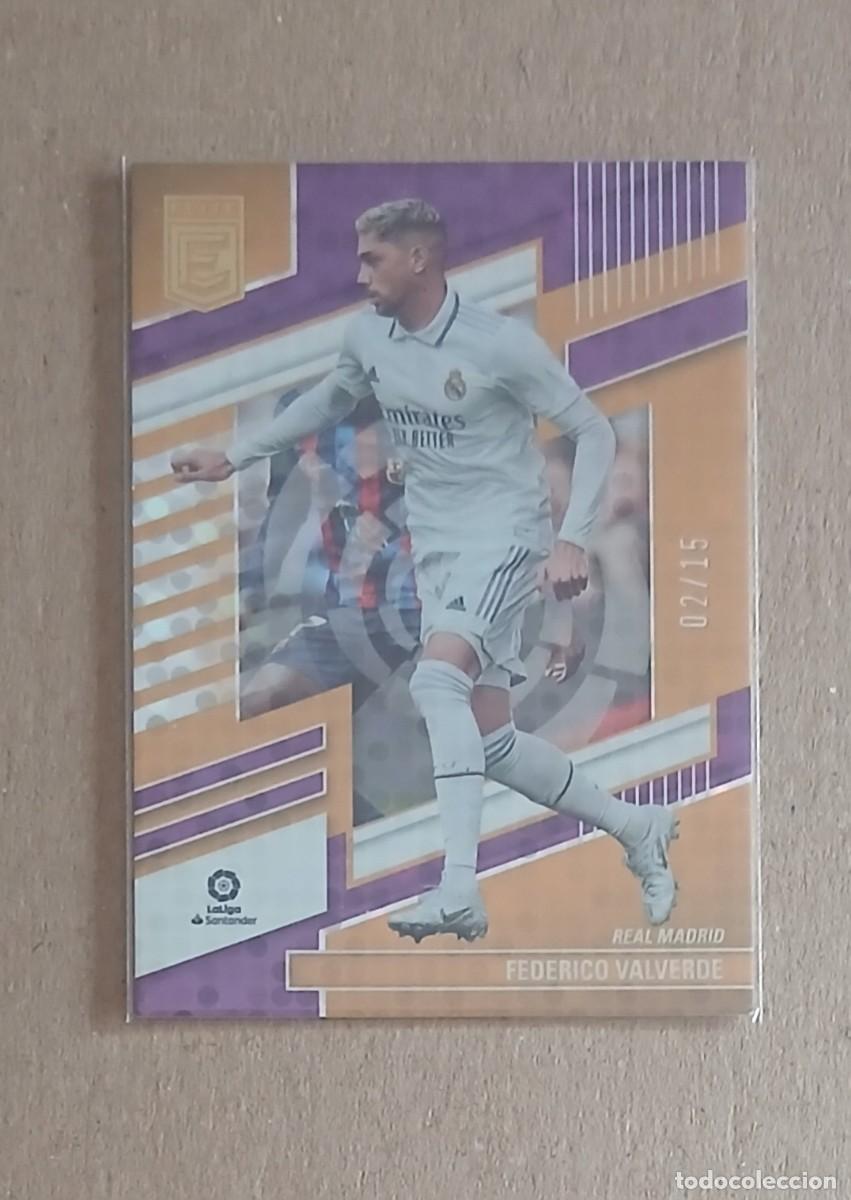 Cromos de f&uacute;tbol: CROMO n&ordm; 145 FEDERICO VALVERDE REAL MADRID PARALELA NUMERADA 02/15 &Eacute;LITE 2022-2023. Nuevo.
