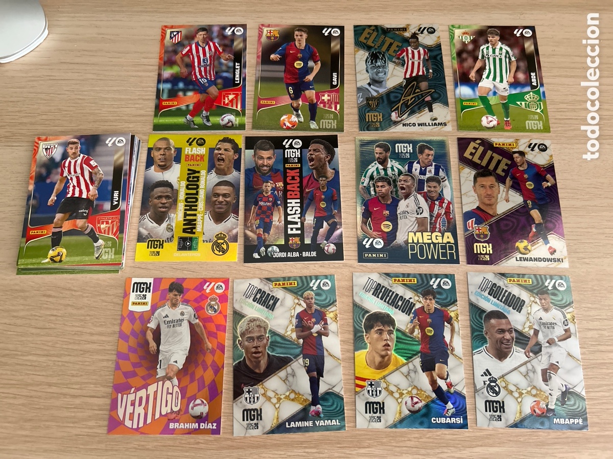Football Stickers: Lote cromos Cards MGK 25 26 con Yamal Mbappe Cubarsi Limitadas