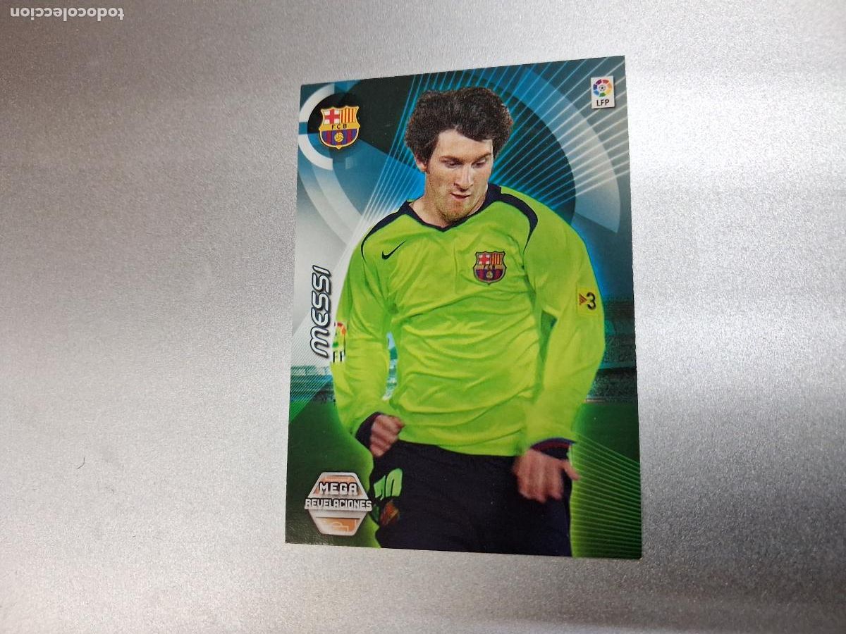 Cromos de f&uacute;tbol: CROMO TARJETA MESSI FC BARCELONA MEGA REVELACIONES MEGACRACKS PANINI 2006 2007 NUEVO