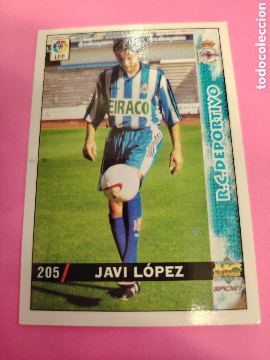 Cromos de f&uacute;tbol: DEPORTIVO-N&deg;205-JAVI LOPEZ-MUNDICROMO FICHAS DE LA LIGA 1998 1999 98 99