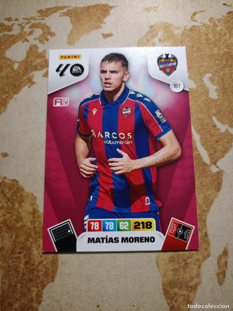 Cromos de f&uacute;tbol: Levante 187 MAT&Iacute;AS MORENO Adrenalyn 2025-26