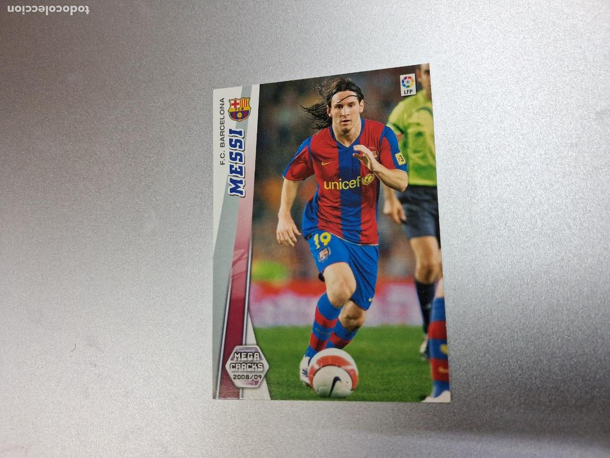 Cromos de f&uacute;tbol: CROMO TARJETA MESSI FC BARCELONA 70 MEGACRACKS PANINI 2008 2009 NUEVO