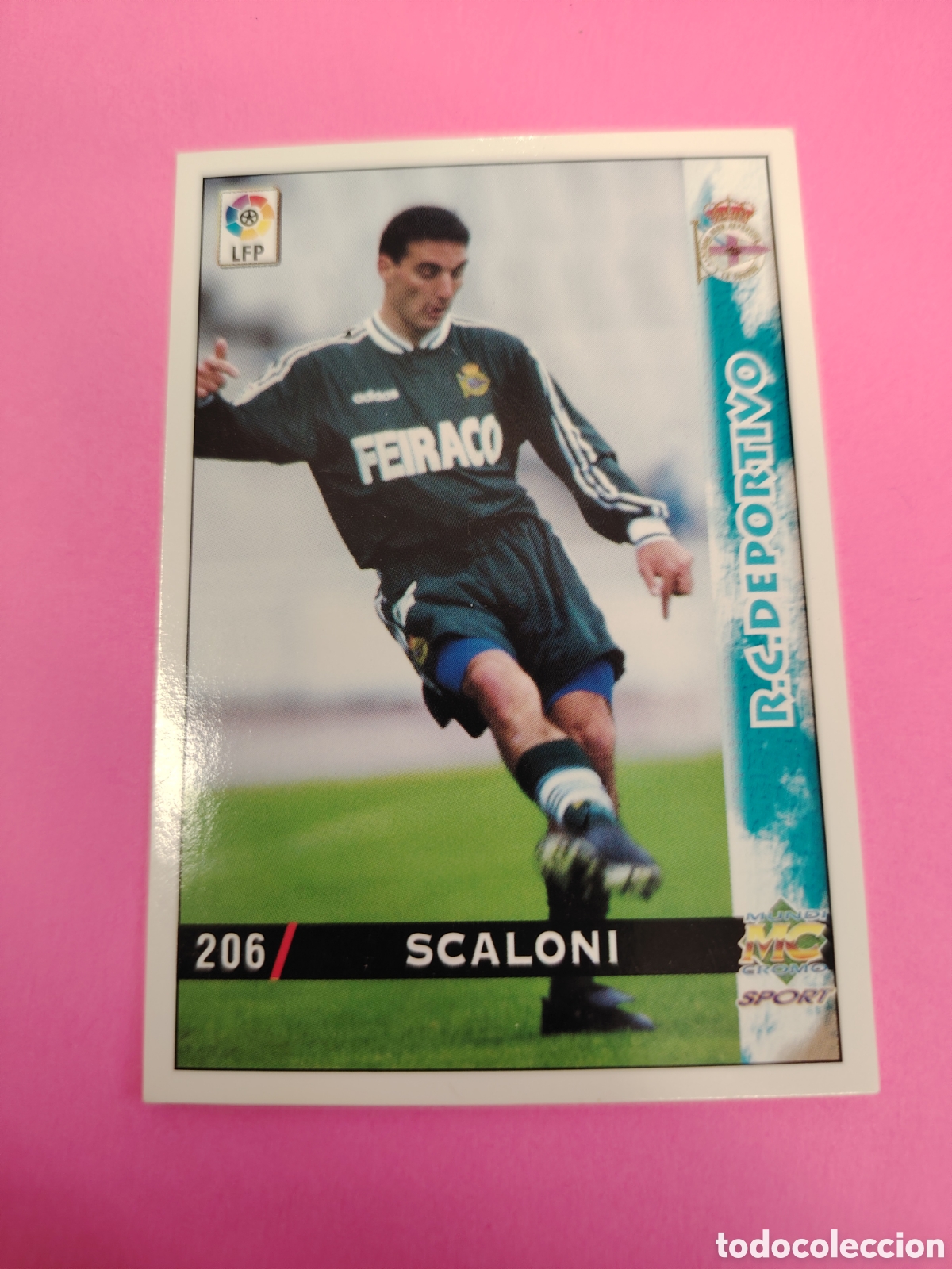 Cromos de f&uacute;tbol: DEPORTIVO-N&deg;206-SCALONI-MUNDICROMO FICHAS DE LA LIGA 1998 1999 98 99
