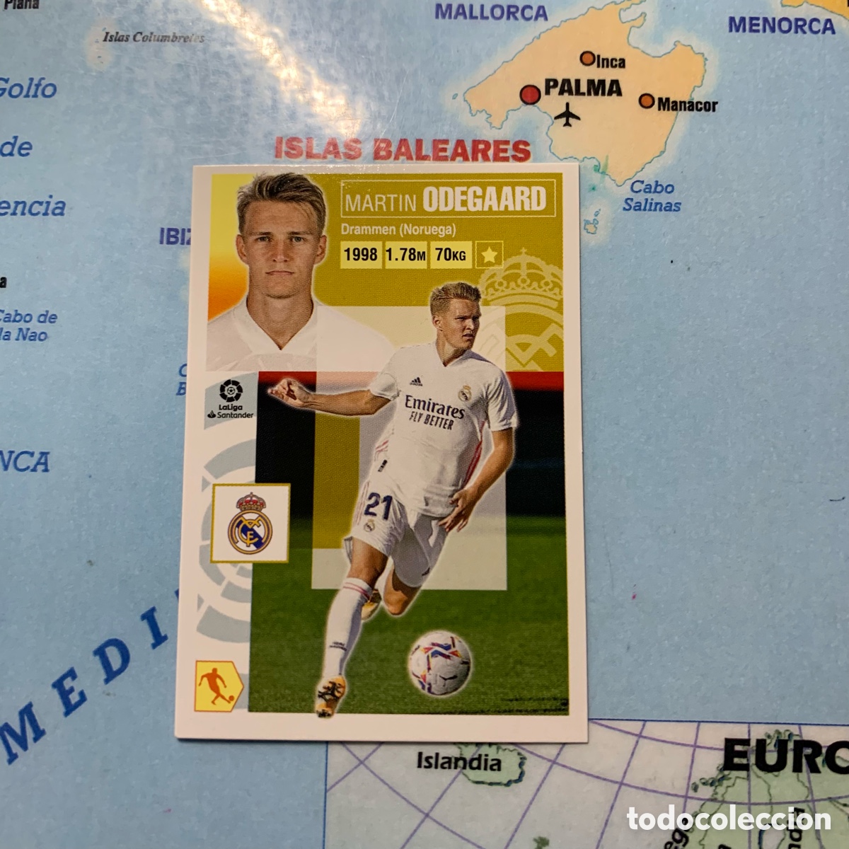 Cromos de f&uacute;tbol: Odegaard &uacute;ltimo fichaje n&uacute;mero 68 cromo liga este 20-21 2020-2021