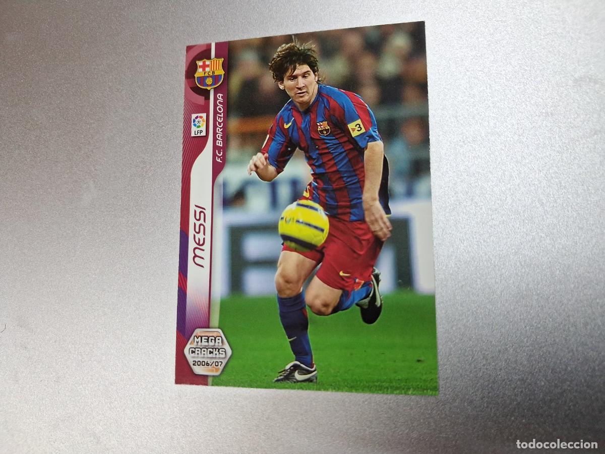 Cromos de f&uacute;tbol: CROMO TARJETA MESSI FC BARCELONA 54 MEGACRACKS PANINI 2006 2007 NUEVO
