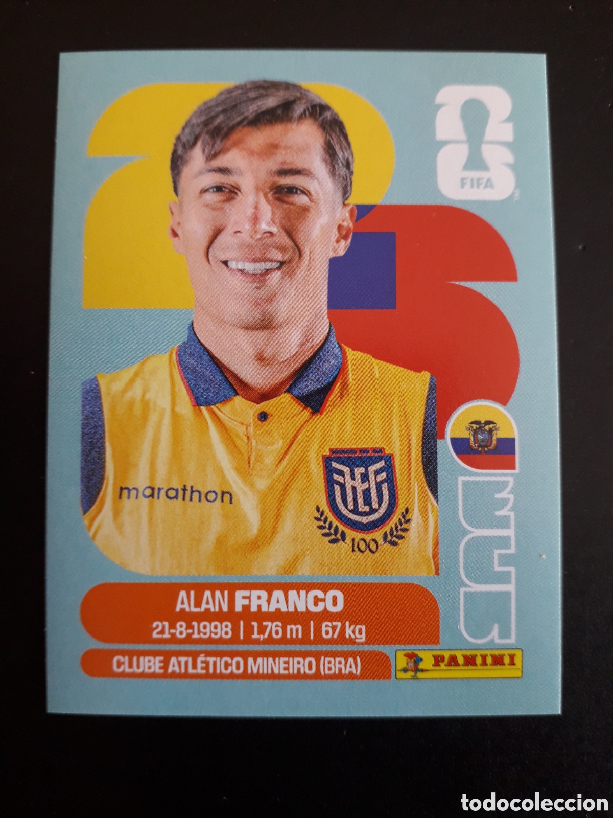 Cromos de f&uacute;tbol: FRANCO ECUADOR ECU 10 MUNDIAL F&Uacute;TBOL 2026 FIFA WORLD CUP PANINI SIN PEGAR PEDIDO M&Iacute;NIMO 3&euro;