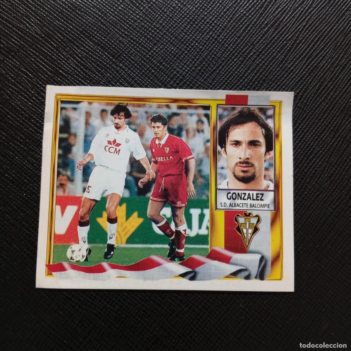 Cromos de f&uacute;tbol: GONZALEZ ALBACETE ESTE 1995 1996 CROMO FUTBOL 95 96 - VENTANILLA - COLOCA