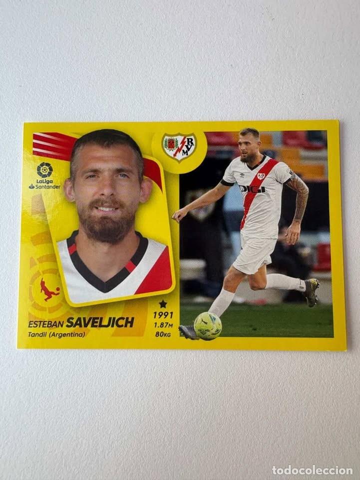 Cromos de f&uacute;tbol: Cromo Esteban Saveljich Rayo Vallecano 10 Liga Este 2021-22