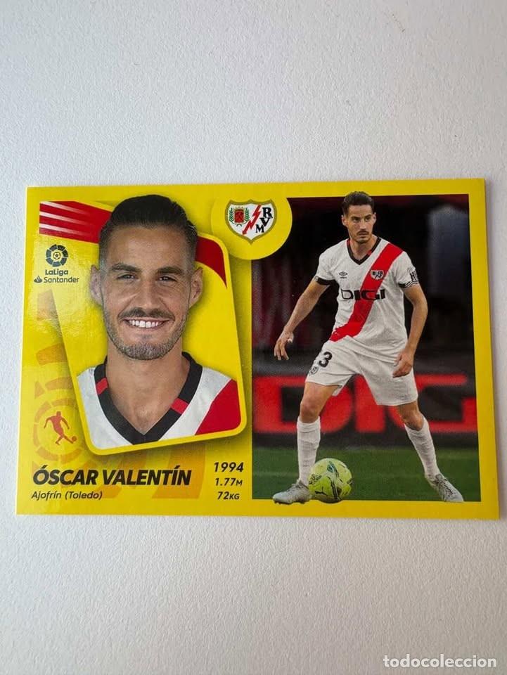 Cromos de f&uacute;tbol: Cromo &Oacute;scar Valent&iacute;n Rayo Vallecano 14 Liga Este 2021-22