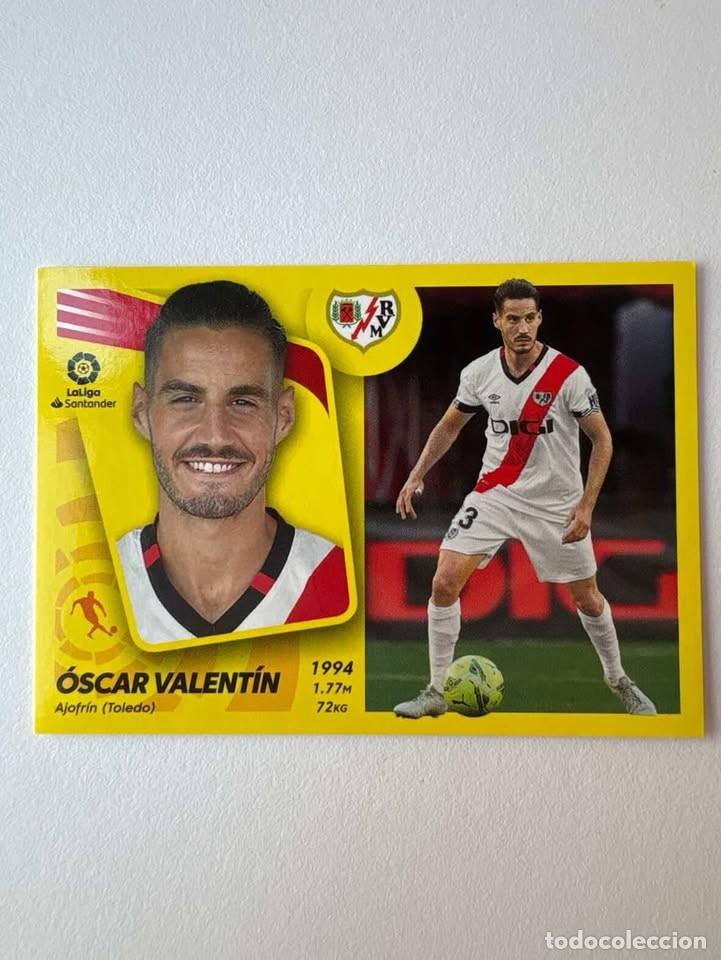 Cromos de f&uacute;tbol: Cromo &Oacute;scar Valent&iacute;n Rayo Vallecano 14 Liga Este 2021-22