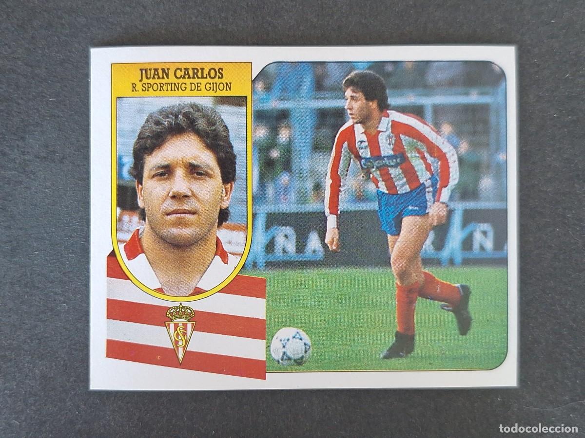 Cromos de f&uacute;tbol: L3 JUAN CARLOS SPORTING DE GIJON LIGA ESTE 1991 1992 91 92 CARTON SIN PEGAR NUNCA PEGADO