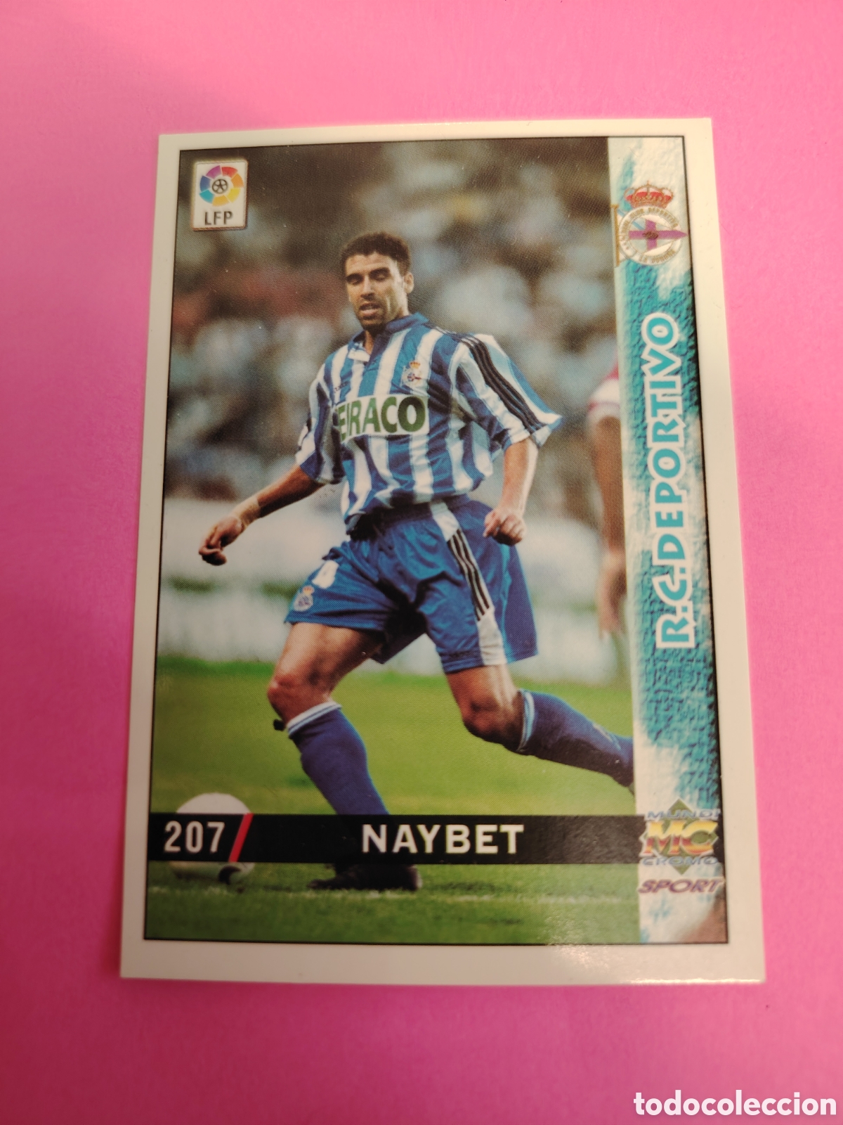 Cromos de f&uacute;tbol: DEPORTIVO-N&deg;207-NAYBET-MUNDICROMO FICHAS DE LA LIGA 1998 1999 98 99